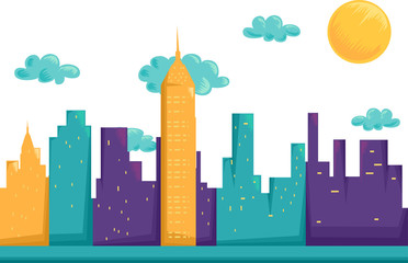 Fototapeta premium Urban Cityscape Buildings Tower