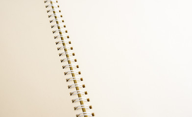 Blank open spiral notebook