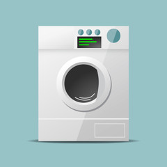 Washing machine flat vector design