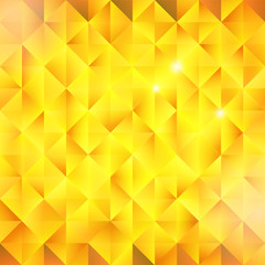 Abstract golden triangular vector background