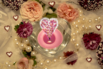 Obraz na płótnie Canvas Valentine Candle Heart