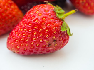 Strawberry on white background