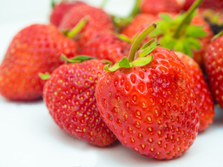 Strawberry on white background