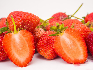 Slice of fresh strawberry