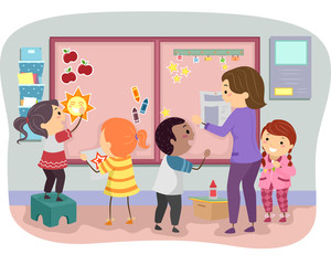 Stickman Kids Classroom Bulletin Board Design