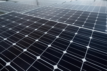 Closeup of solar panel