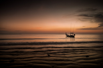 Khao Lak sunset with lonelyy feel. 12th year after tsunami beach still clean and sunset still awesome