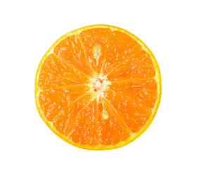 Fototapeta na wymiar Tangerine isolated on the white background