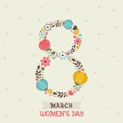 Greeting card for Women's Day celebration.