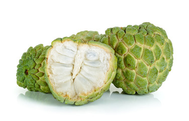 Sugar apple fruit isolated on the white background