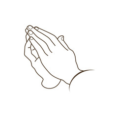 hand  vector line illustration