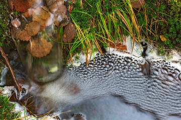 Running water in a small stream