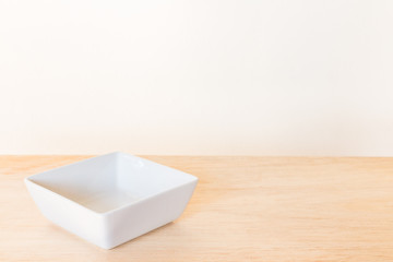 Empty Bowl on rustic wooden background