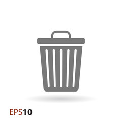 Trash bin icon for web and mobile