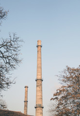 chimney in old coal-gas factory in Beijing,China