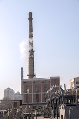 chimney in old coal-gas factory in Beijing,China