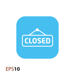 Closed door label icon for web and mobile