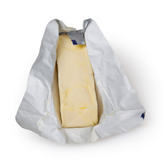 Butter isolated on white background with clipping path