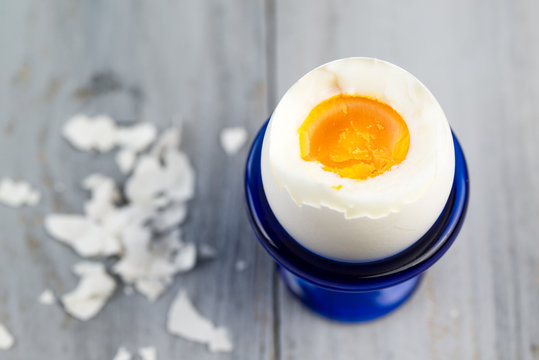 Boiled egg and egg shell