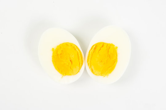  boiled egg on white background