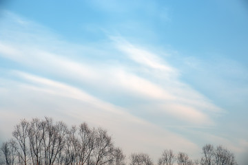 abstract background with bokeh defocused beautiful flame clouds in the sky
