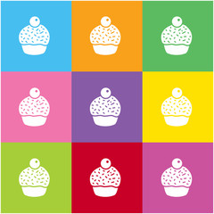 Cuppy cake icon for web and mobile