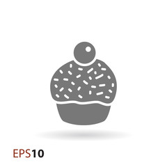 Cuppy cake icon for web and mobile