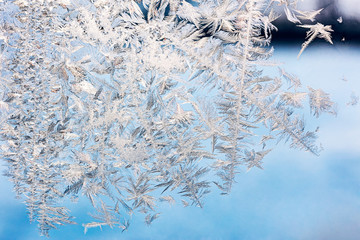 frozen window glass background
