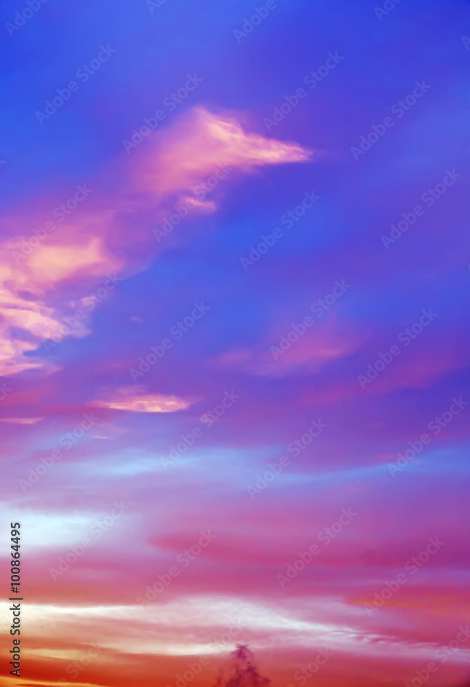 Wall mural colorful bokeh defocused abstract background which was created based on beautiful sunrise flame clou