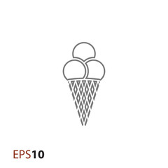 Ice cream icon for web and mobile
