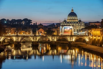 Deurstickers Rome, Italy: St. Peter's Basilica, Saint Angelo Bridger © krivinis