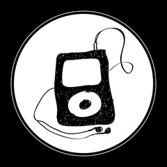 Simple doodle of an mp3 player