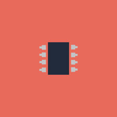 Microchip icon. Vector illustration.