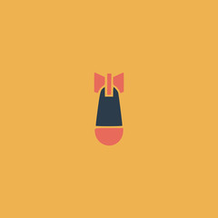 Air bomb vector icon. Flat illustrator