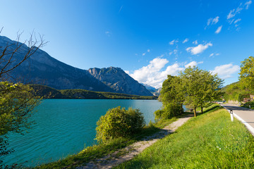 Cavedine Lake - Trentino Italy / Lago di Cavedine (Cavedine Lake) small alpine lake in Trentino Alto Adige, Italy, Europe