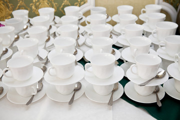 Porcelain on table