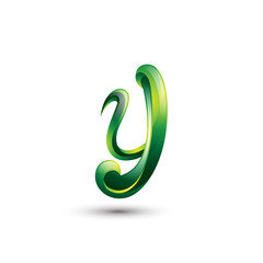 Obraz premium Modern Natural Letter Y Logo