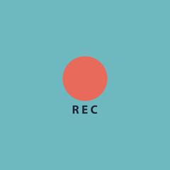 Rec button flat icon