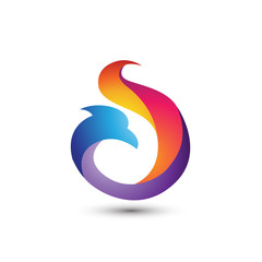 Eagle Flame Color Logo