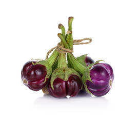 eggplants isolated on the white background