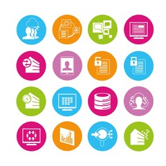 data analytics icons, data analysis icons