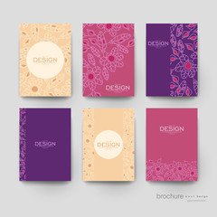 floral abstract vector brochure template. Flyer Layout