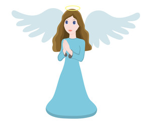 Vector illustration cute angel character