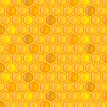 Vector Background with Honeycombs, sweet