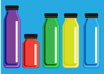 vector juice bottle