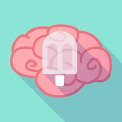 Long shadow brain with  an ice cream