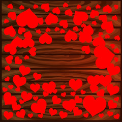 Red hearts backdrop