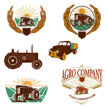 Agro company logo template.