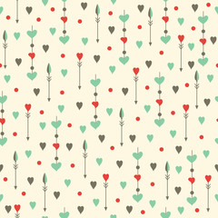 Hearts seamless pattern. Valentine's day. Holiday background.
