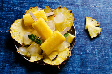 Homemade fruit popsicle